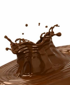 Color photo of melted chocolate