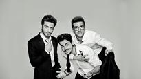 Black and white photo of singing group Il Volo