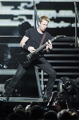 Color photo of lead singer of Nickelback, Chad Kroeger