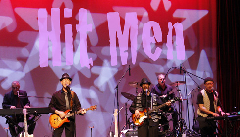 Color photo of the band The Hit Men