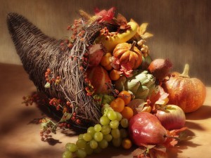 Thanksgiving cornucopia